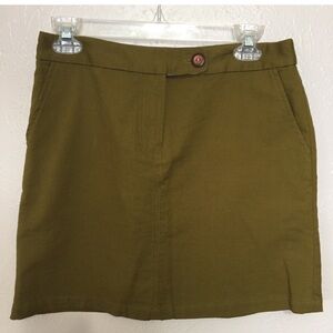 EUC Anthropologie Vanessa Virginia Olive Green Women's Skirt